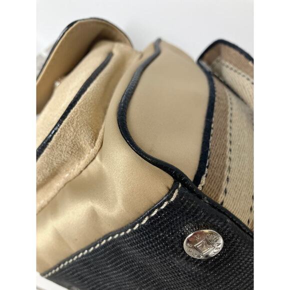 MICHAEL KORS SATIN, CANVAS STRIPED BLINGED MAKEUP DUFFLE BAG - Picture 8 of 16